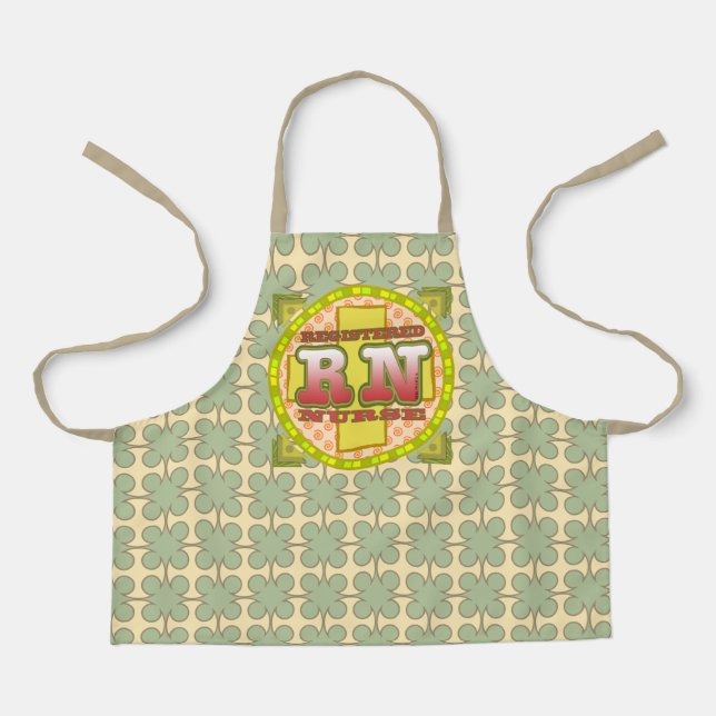 Delantal Cross Letters personalizado rn enfermera Apron (Anverso)