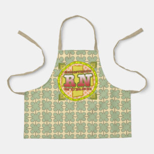 Delantal Cross Letters rn enfermera Apron