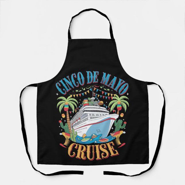 Delantal Crucero Cinco De Mayo México Barco Mexicano Fiesta (Anverso)
