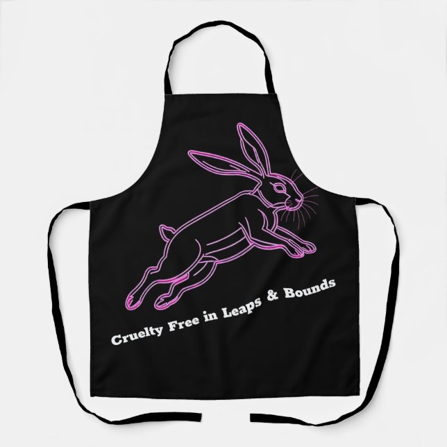 Delantal Crueldad rosa sin saltos ni liebre (Anverso)