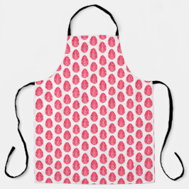 Delantal Crujiente de Huevos de Pascua Rústica Roja