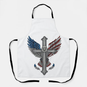 Delantal Cruz de águila patriótica grabado vintage vector d