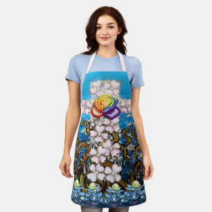 Delantal Cruz floral