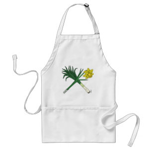 Delantal Cruzado de puerros y daffodil