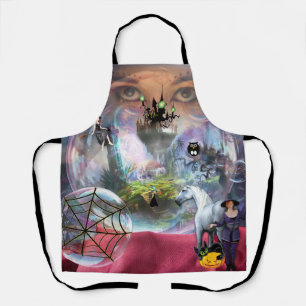Delantal Crystal Ball Halloween Witch Apron