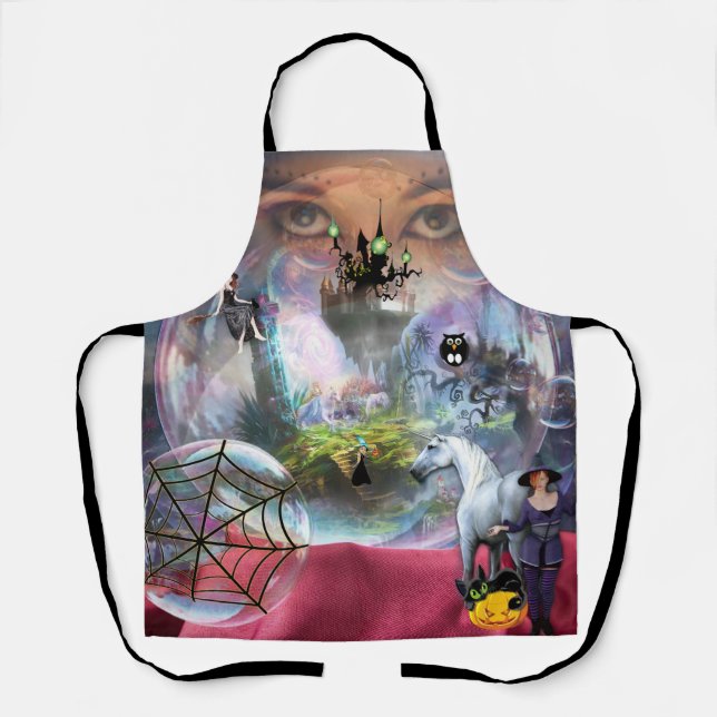 Delantal Crystal Ball Halloween Witch Apron (Anverso)
