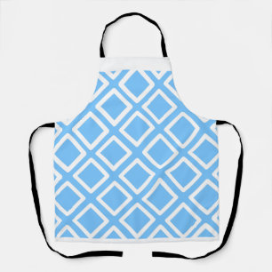 Delantal Cuadrados azul y blanco