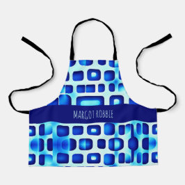 Delantal Cuadrados azules y Rectángulos Patrones isométrico