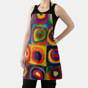 Delantal Cuadrados con círculos, abstracto, Wassil Kandinsk