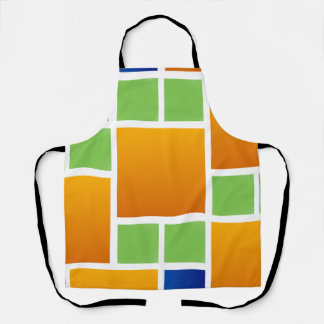Delantal Cuadrados de gradiente naranja