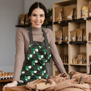 Delantal Cuadrados geométricos verdes