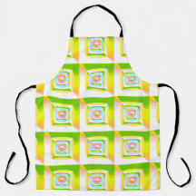 Cuadrados Hinchados 3D Verde Lima Amarillo Azul Ro