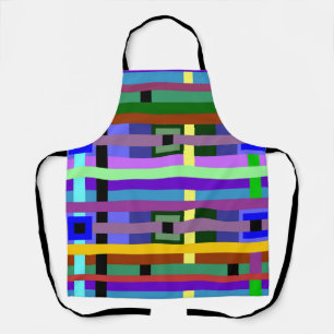 Delantal Cuadrados y líneas de Allover Apron