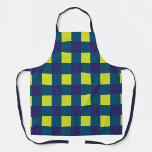Delantal Cuadro de Verde y Azul Marino