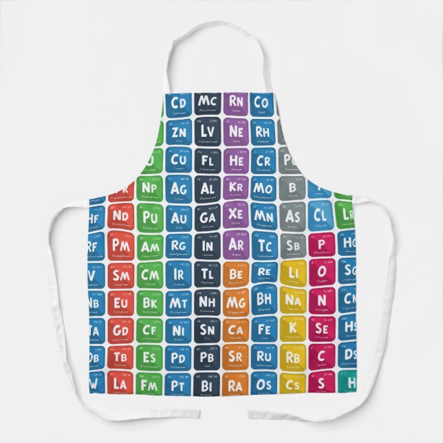 Delantal Cuadro periódico de los elementos 3 (Anverso)