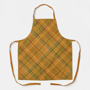 Delantal Cuadros de amarillo, naranja y verde de vara de or