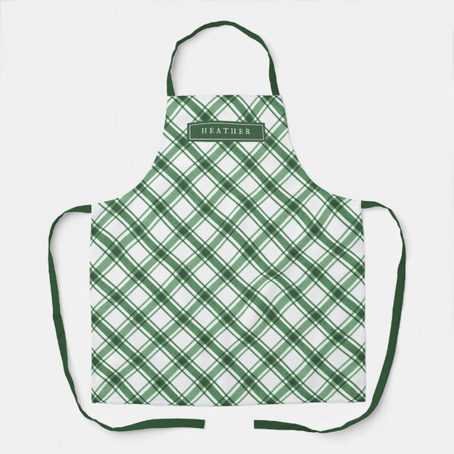 Delantal Cuadros Verdes (Anverso)