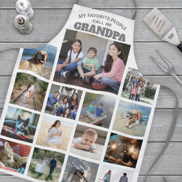 Delantal Cualquier Collage de fotos de la familia de texto 