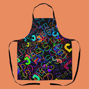 Delantal Cualquier nombre Personalizable Colores brillantes