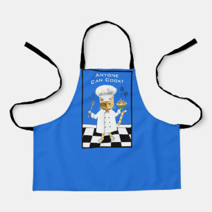 Delantal ¡Cualquiera Puede Cocinar! Apron azul gitano (pequ