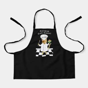 Delantal ¡Cualquiera Puede Cocinar! Apron Black Kitty para 