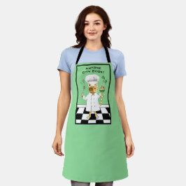 Delantal ¡Cualquiera Puede Cocinar! Aprón gitano verde (gra