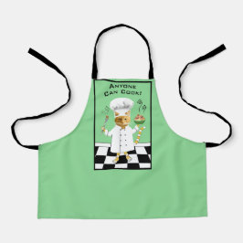 Delantal ¡Cualquiera Puede Cocinar! Aprón gitano verde (peq