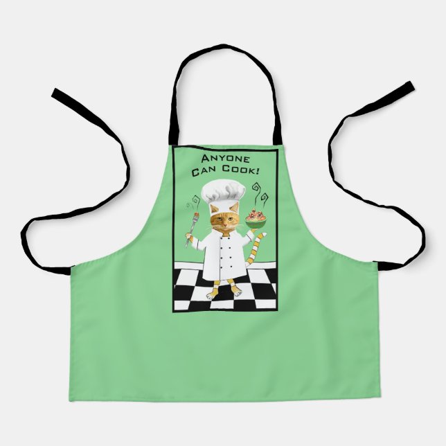 Delantal ¡Cualquiera Puede Cocinar! Aprón gitano verde (peq (Anverso)