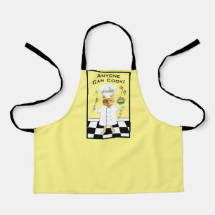 Delantal ¡Cualquiera Puede Cocinar! Apron Kitty Amarillo pa