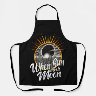 Delantal Cuando el sol se encuentra con la luna, el eclipse