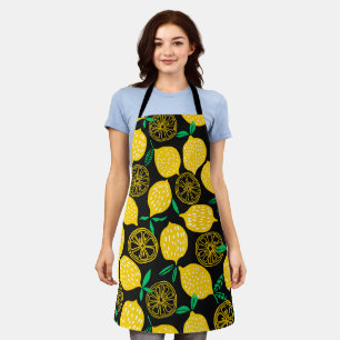 Delantal Cuando la vida te da a los limones limón amarillo 
