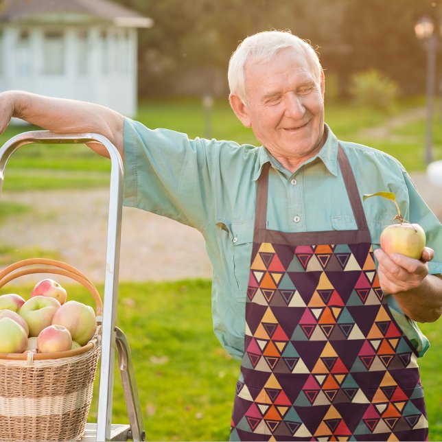 Delantal Cubierta de formas triangulares multicolor (triangle apron)