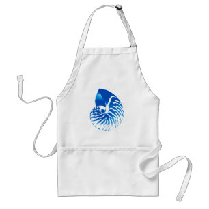Delantal Cubierta de Nautilus - azul cobalto y blanco