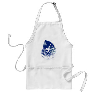 Delantal Cubierta de Nautilus - azul marino y blanco