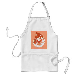 Delantal Cubierta de Nautilus - terracota y blanco