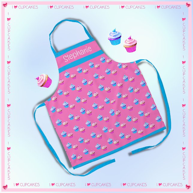 Delantal Cubierta rosa y azul personalizada (Subido por el creador)
