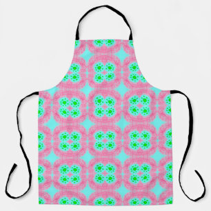 Delantal Cubierta verde pastel, impresión tribal de ikat. E