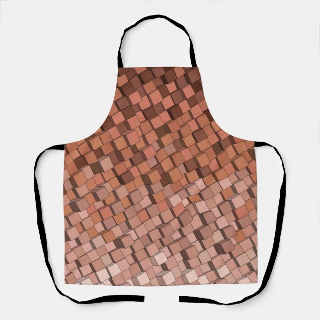 Delantal cubo 3D de Mocha Mousse (Anverso)