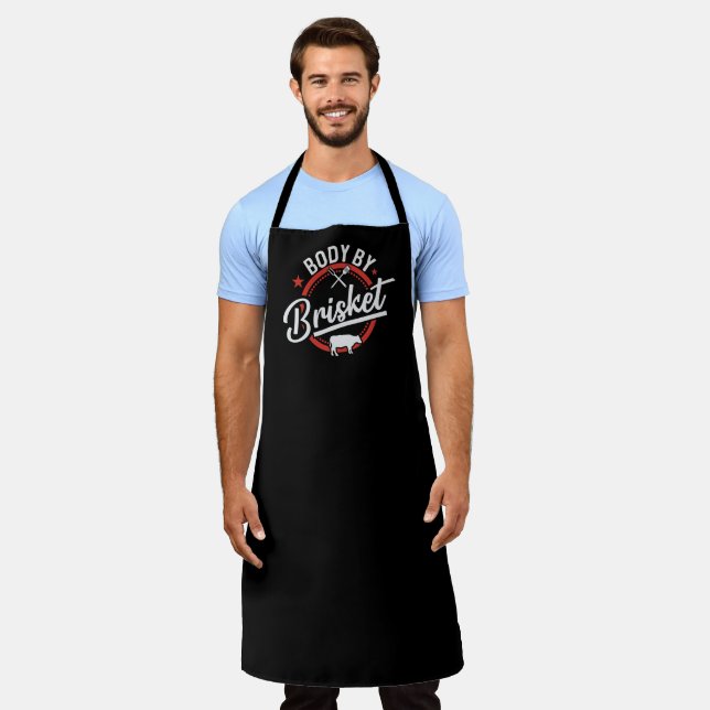 Delantal Cuerpo por Brisket Gran Apron Negro (Gastado)