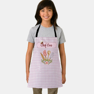 Delantal Cuidada Cocina Personalizada Cocina Pink Gingham