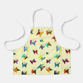 Delantal Cuidada mariposas arte acuarela