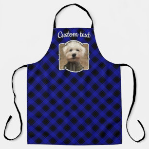 Delantal Cuidada Personalizado fotograma Mascota Perro azul