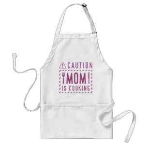 Delantal Cuidado, mamá está cocinando