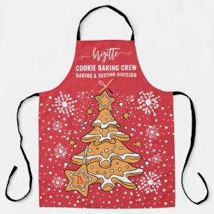 Delantal Cuidados árboles de Navidad Cookie Baking Crew Sno