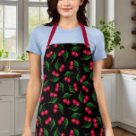 Delantal Cuidados Cerezas De Color Negro Y Rojo<br><div class="desc">Apron De Cuello Color Negro Y Rojo</div>