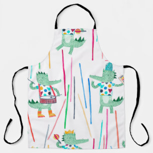 Delantal Cuidados cocoteros con instrumentos musicales. Wat