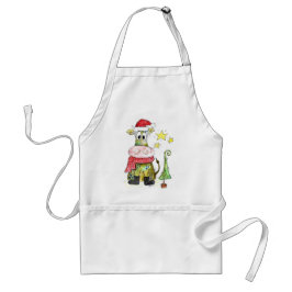 Delantal Cuidados y caprichosos Navidades vaca