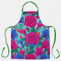Delantal Culinario Floral Vibrante