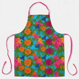 Delantal Culinario Floral Vibrante
