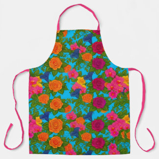 Delantal Culinario Floral Vibrante